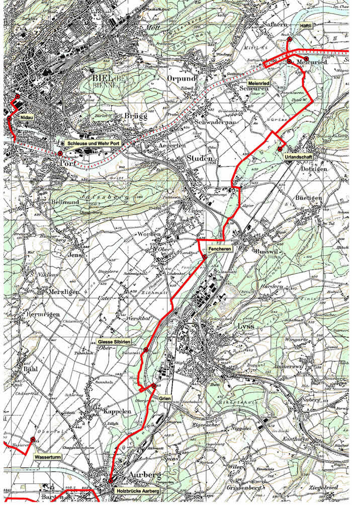 Exkursionskarte Vorschlag 1